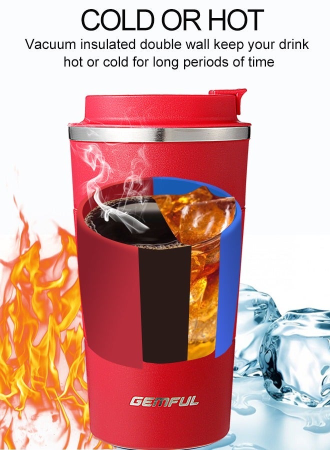 GEMFUL Travel Coffee Mug Stainless Steel Vacuum Ice and Hot Drinks Insulated Tumbler for Home Office Outdoor Works - Image 2